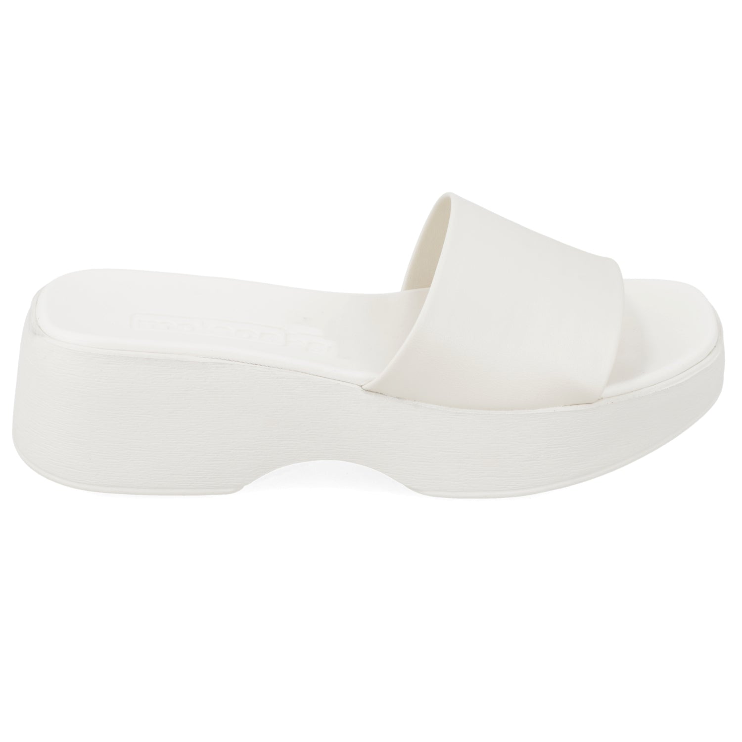 Sandalia Plataforma Blanco OFF Moleca Ecocuero 35 / Blanco OFF