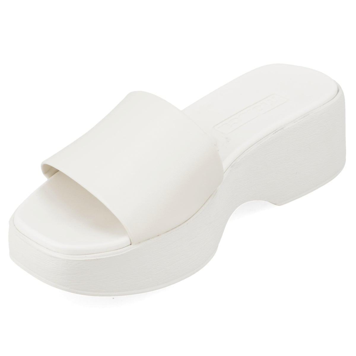 Sandalia Plataforma Blanco OFF Moleca Ecocuero 35 / Blanco OFF