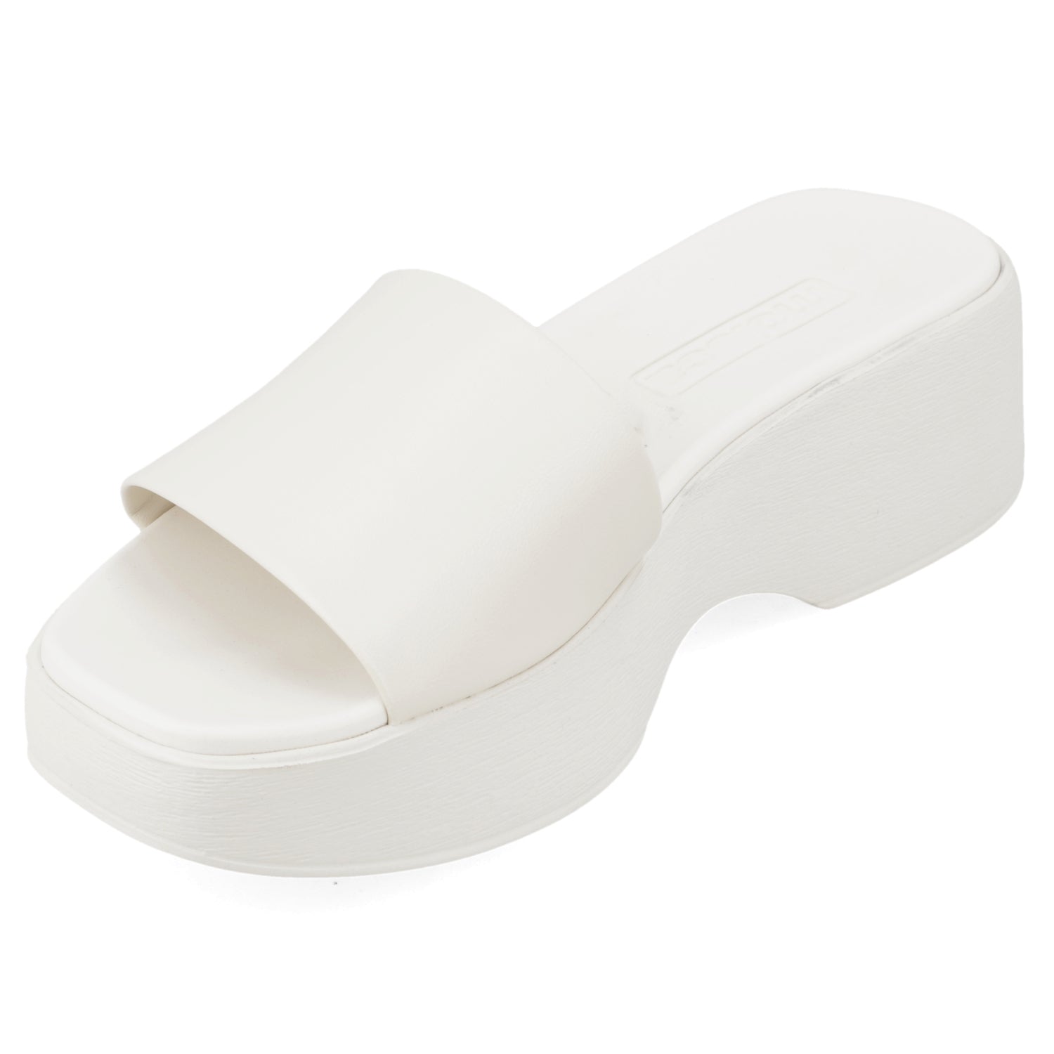 Sandalia Plataforma Blanco OFF Moleca Ecocuero 35 / Blanco OFF