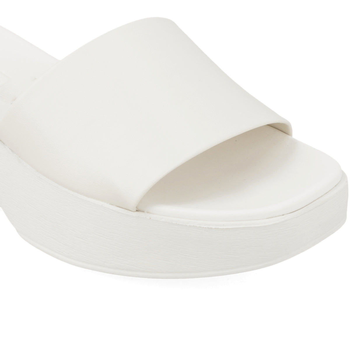 Sandalia Plataforma Blanco OFF Moleca Ecocuero 35 / Blanco OFF