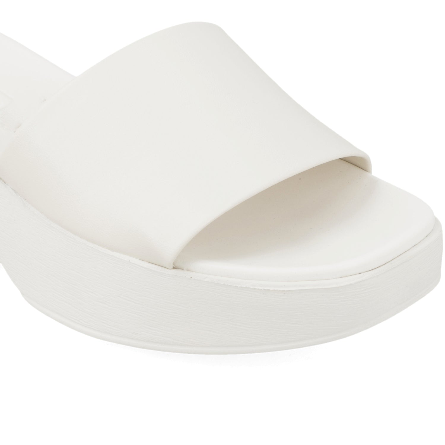 Sandalia Plataforma Blanco OFF Moleca Ecocuero 35 / Blanco OFF