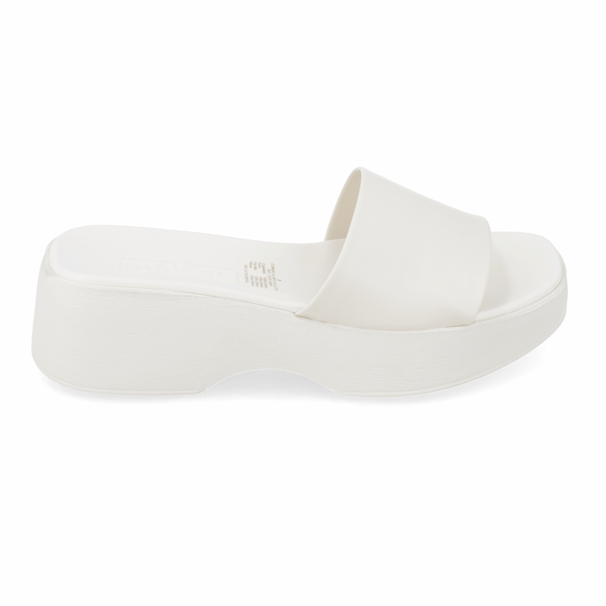 Sandalia Plataforma Blanco OFF Moleca Ecocuero 35 / Blanco OFF