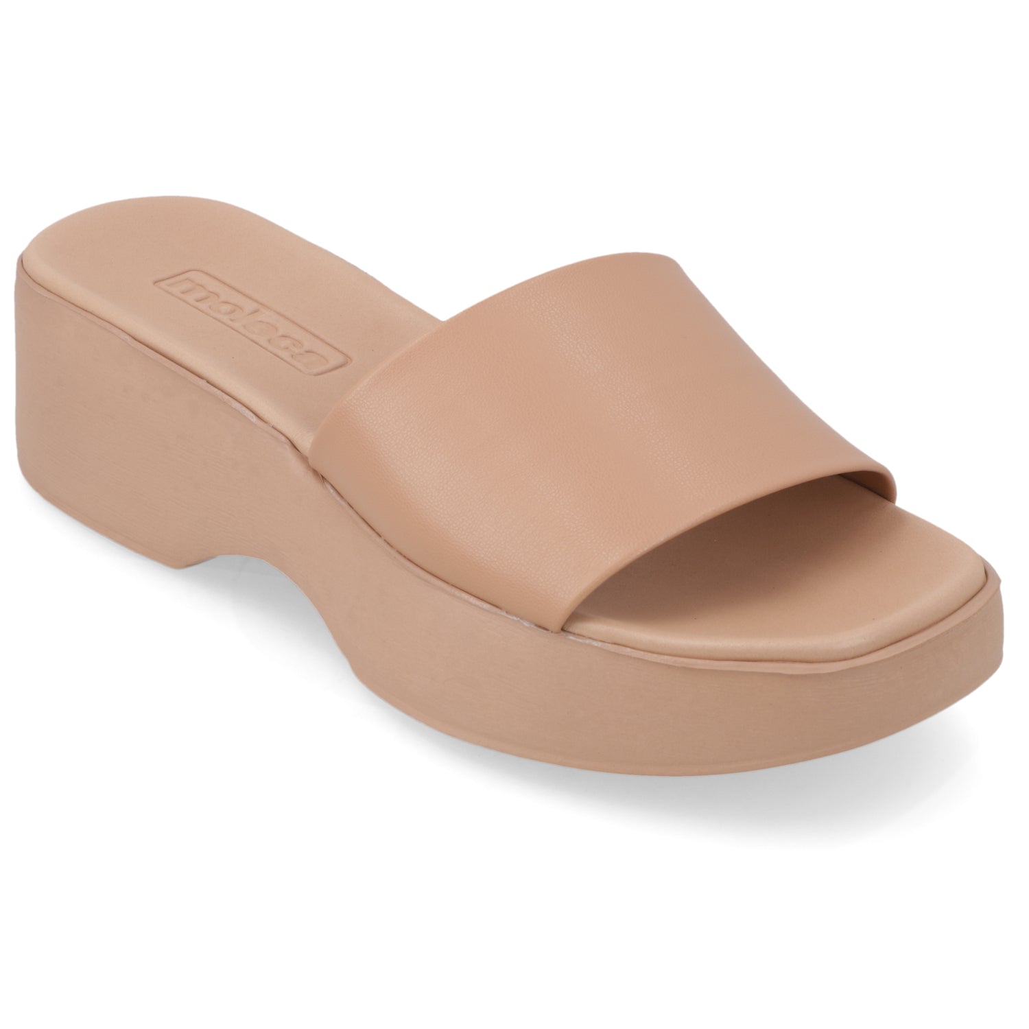 Sandalia Plataforma Nude Moleca Ecocuero 35 / Nude