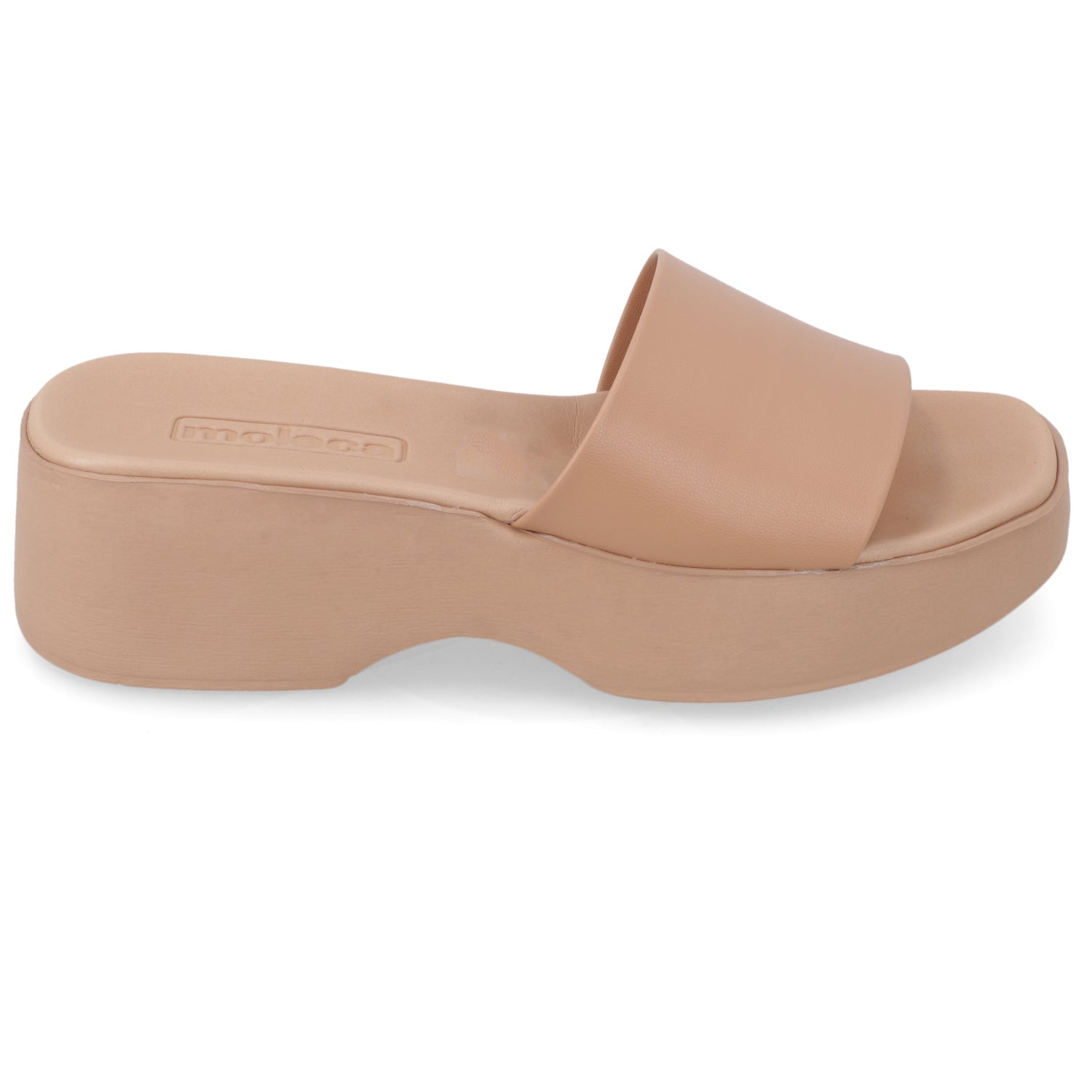 Sandalia Plataforma Nude Moleca Ecocuero 35 / Nude