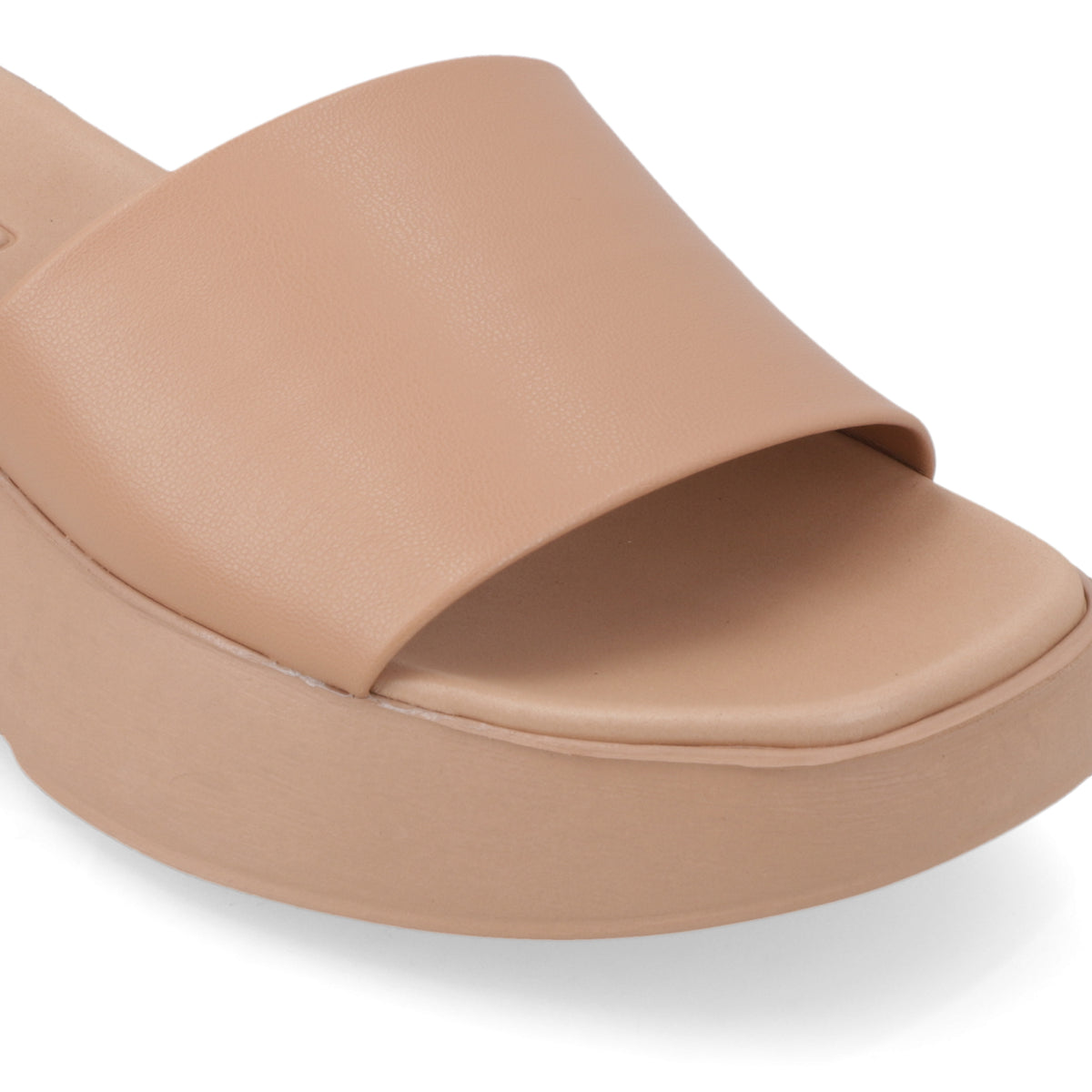 Sandalia Plataforma Nude Moleca Ecocuero 35 / Nude