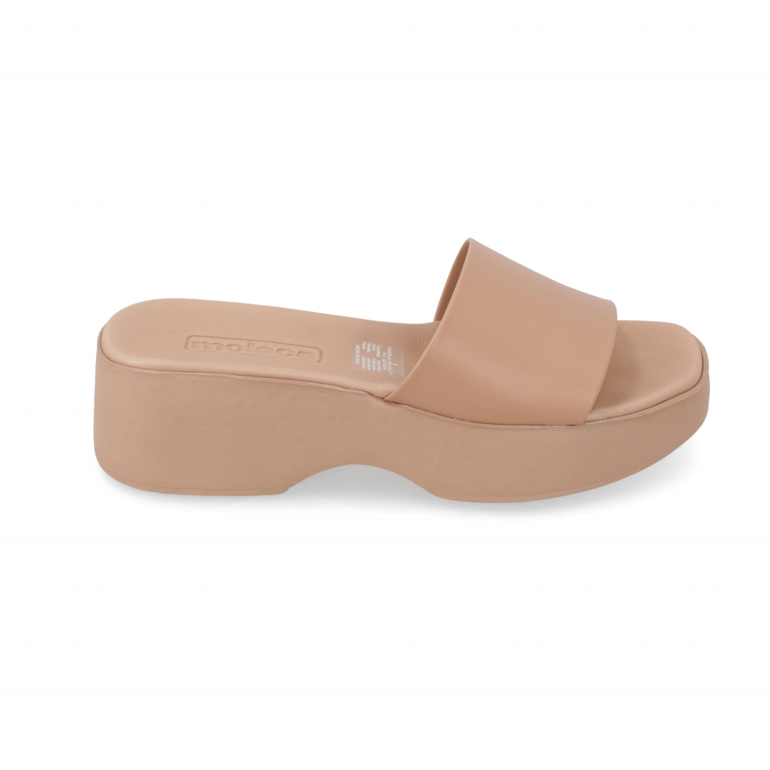 Sandalia Plataforma Nude Moleca Ecocuero 35 / Nude