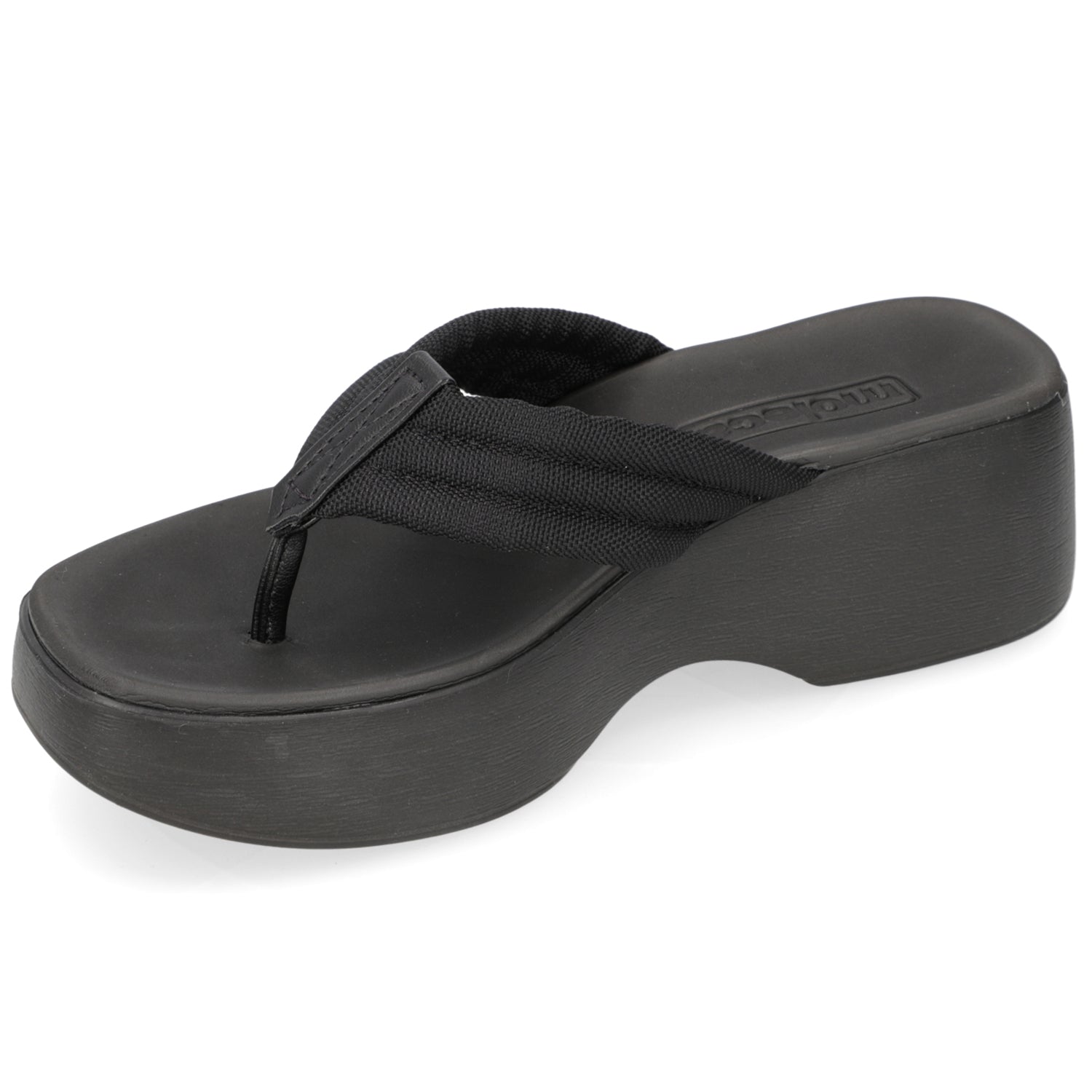 Sandalia Plana Eco Negra Moleca