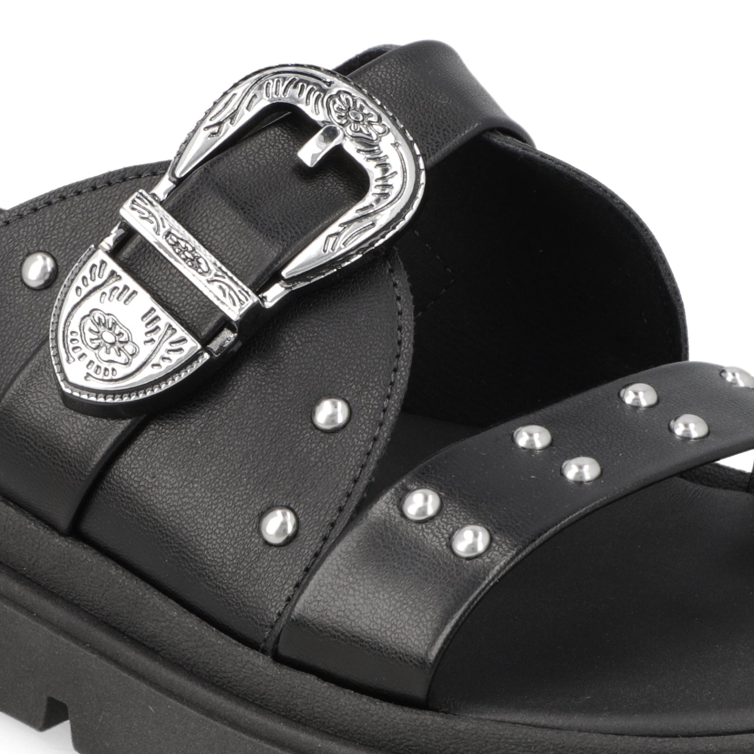 Sandalia Negro Moleca Ecocuero 35 / Negro