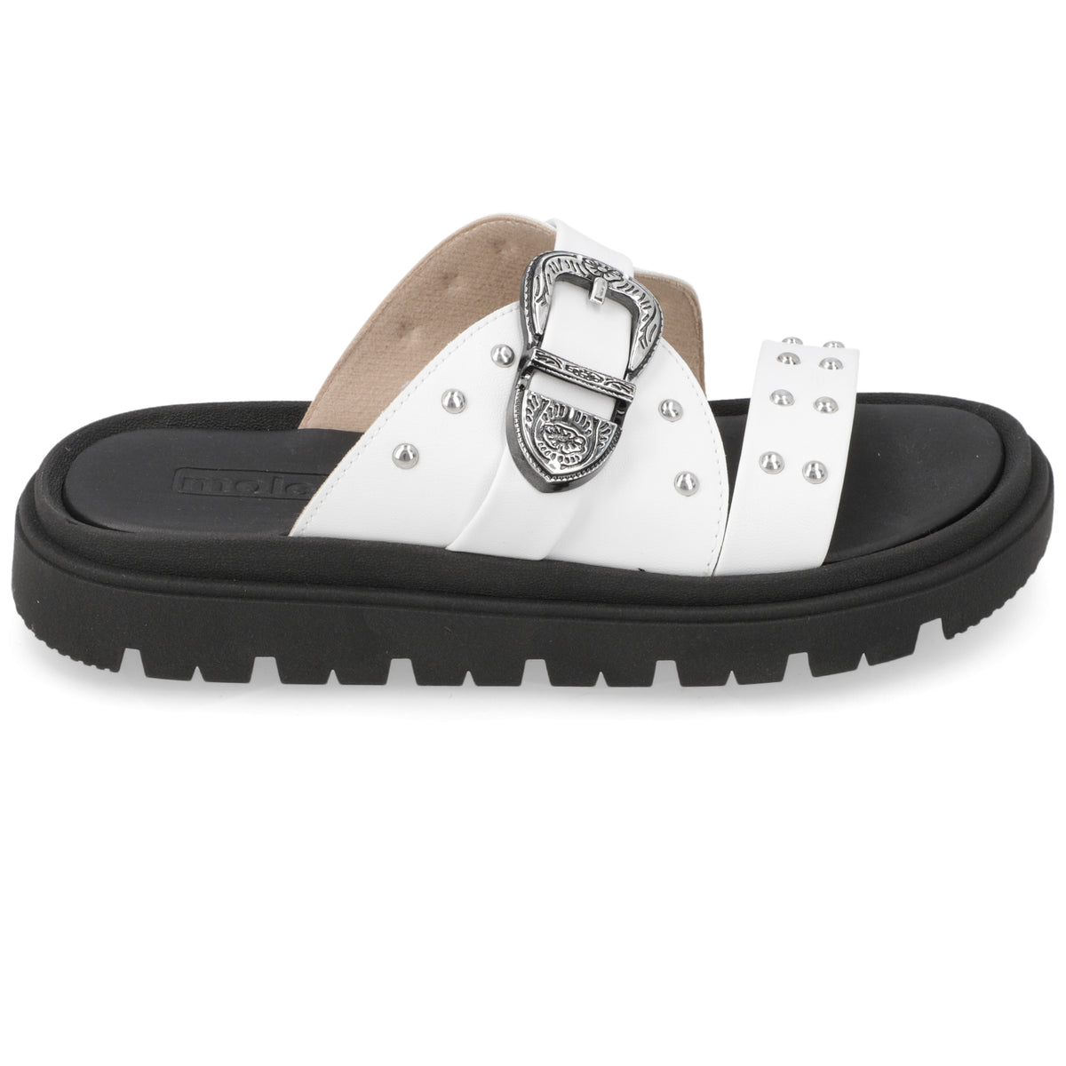 Sandalia Blanco Moleca Ecocuero 35 / Blanco