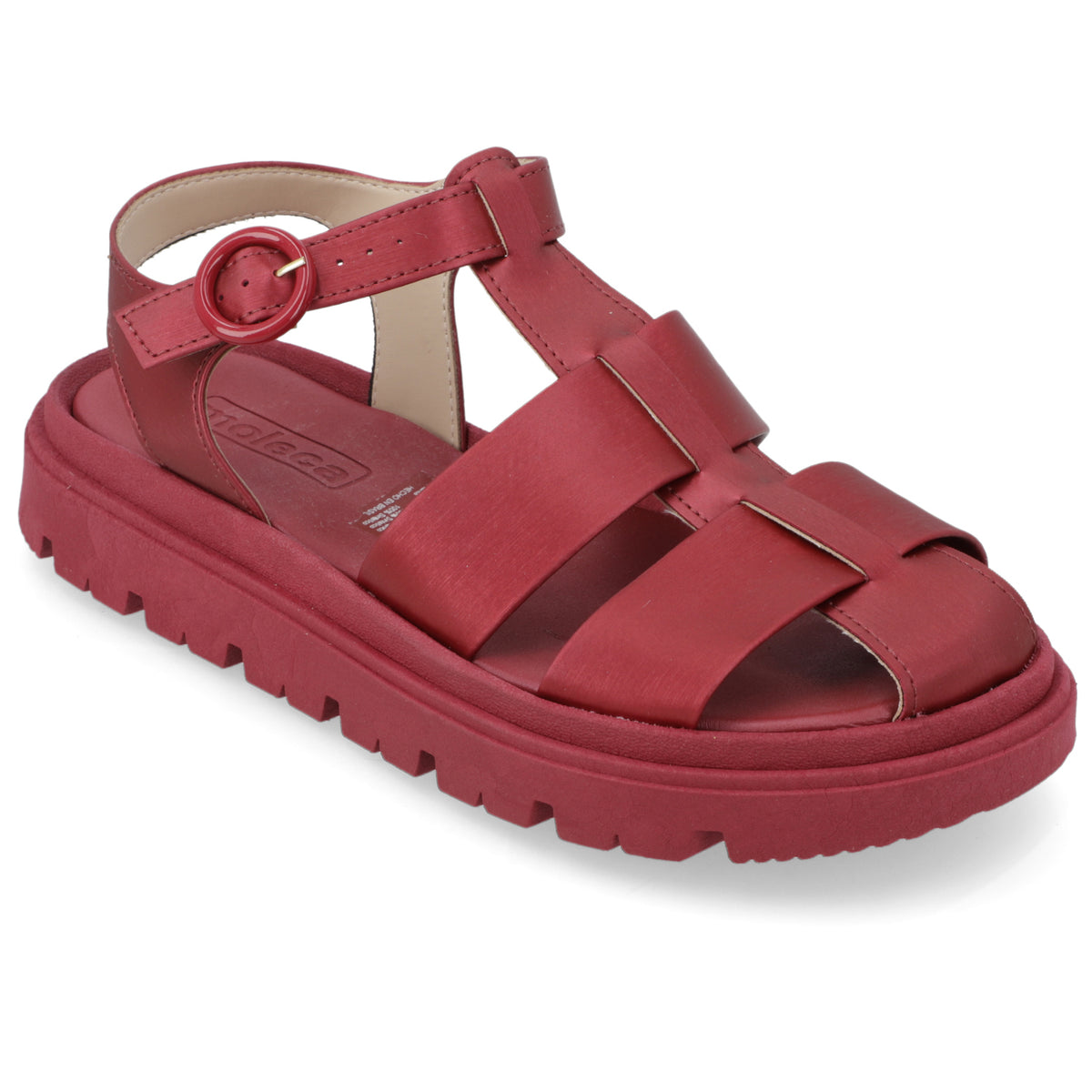 Sandalia Cereza Moleca Ecocuero 35 / Cereza