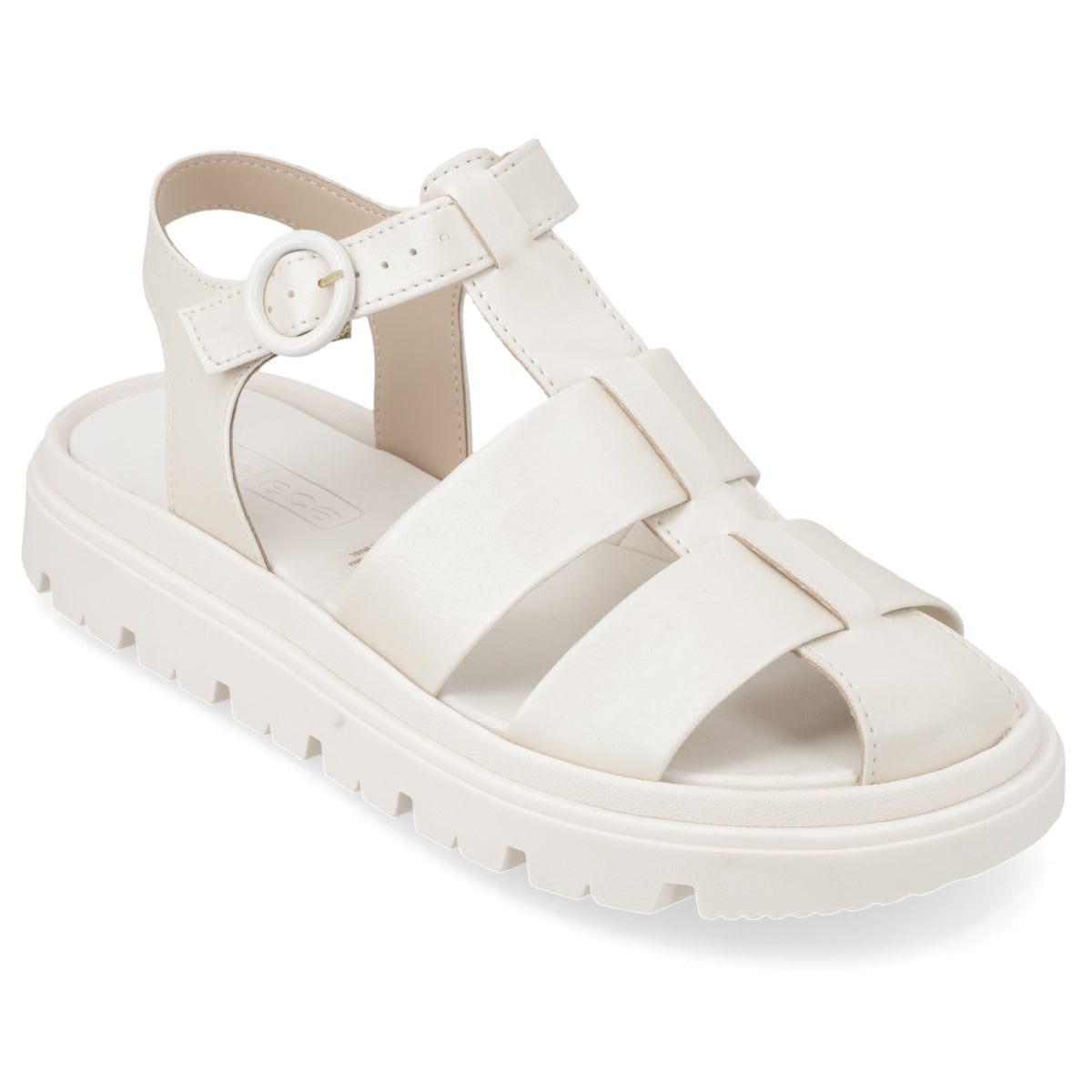 Sandalia Blanco OFF Moleca Ecocuero 35 / Blanco OFF