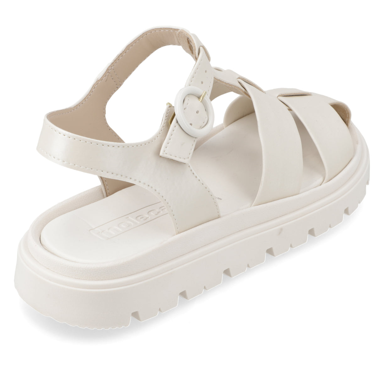Sandalia Blanco OFF Moleca Ecocuero 35 / Blanco OFF