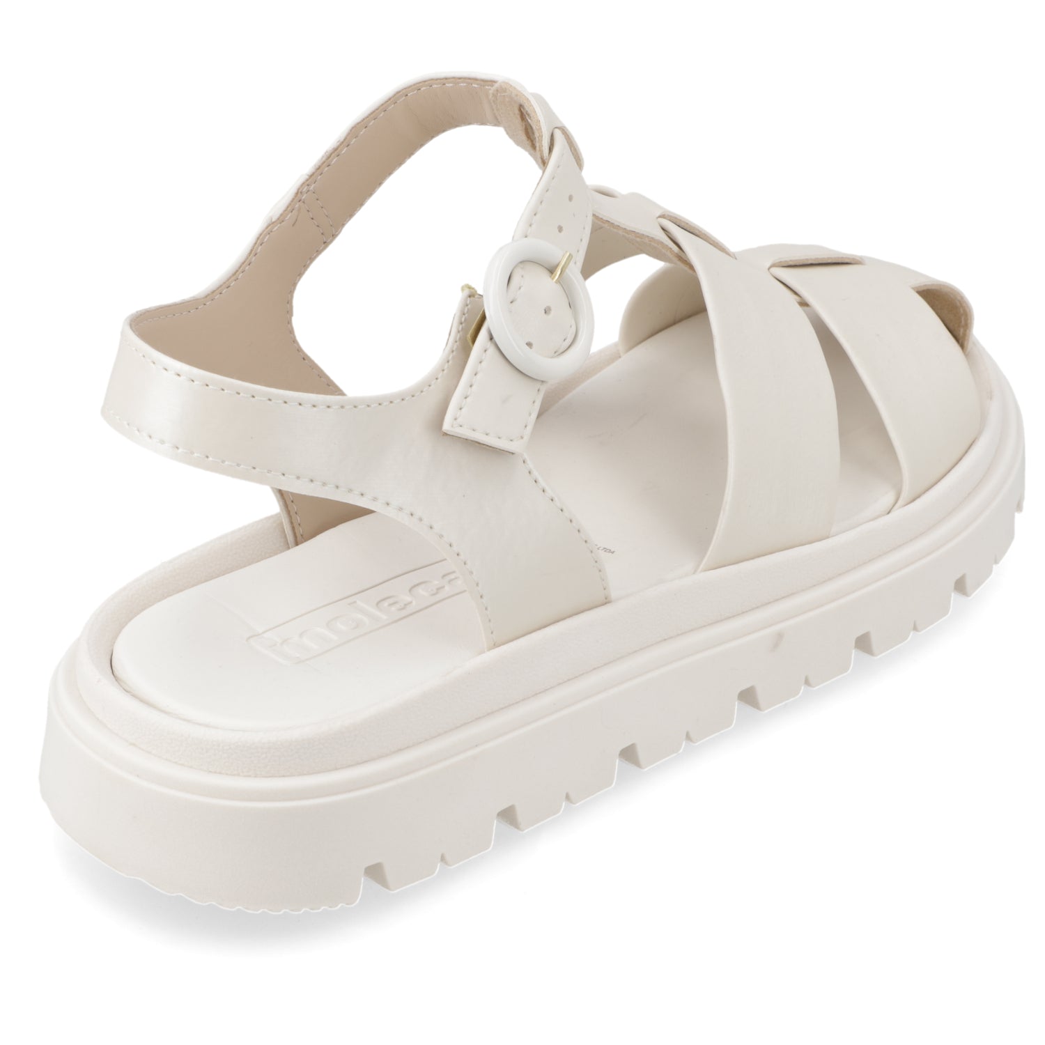 Sandalia Blanco OFF Moleca Ecocuero 35 / Blanco OFF
