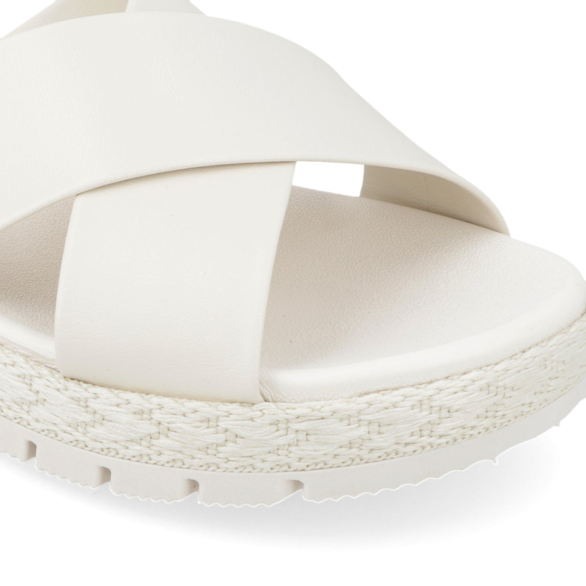 Sandalia Blanco OFF Moleca Ecocuero 35 / Blanco OFF