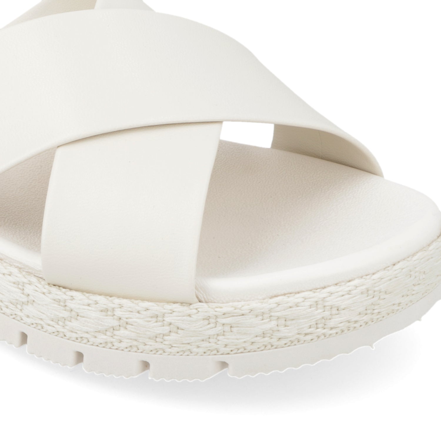 Sandalia Blanco OFF Moleca Ecocuero 35 / Blanco OFF