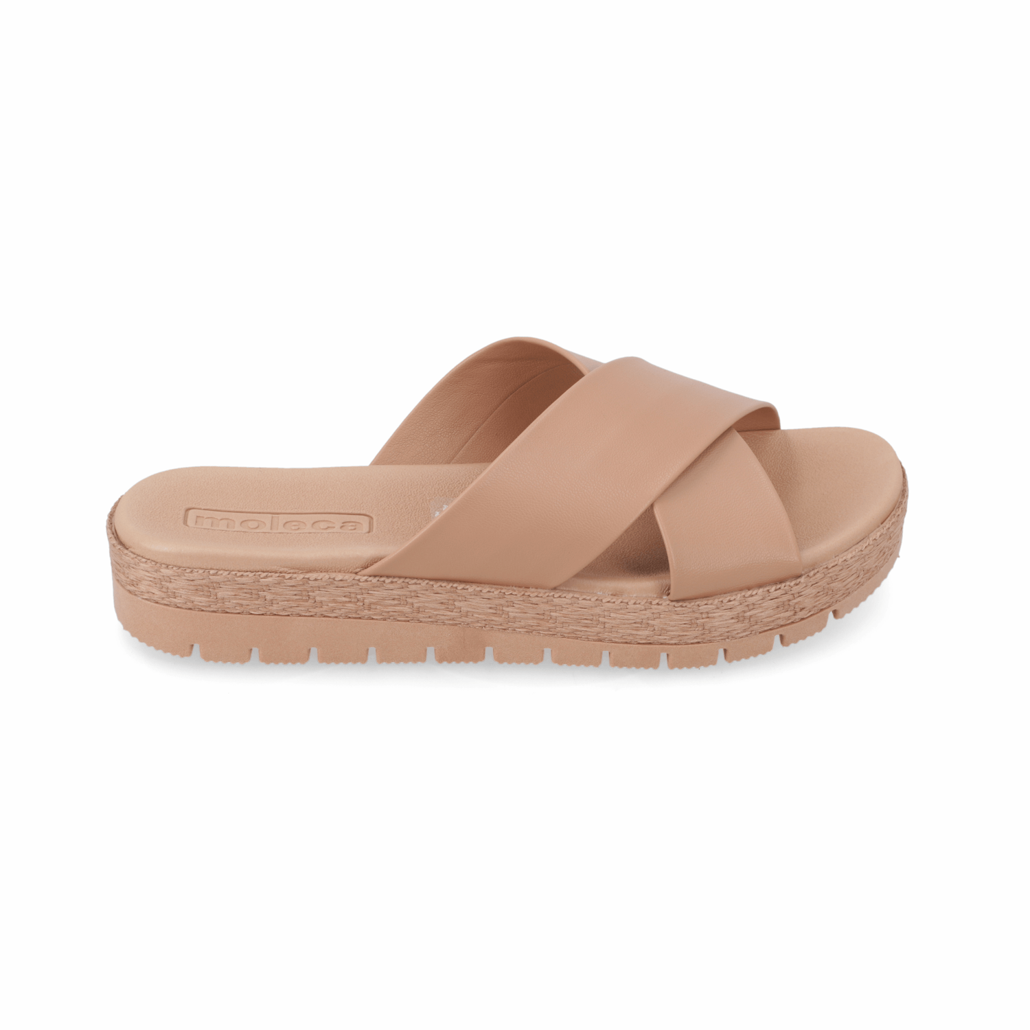 Sandalia Nude Moleca Ecocuero 35 / Nude