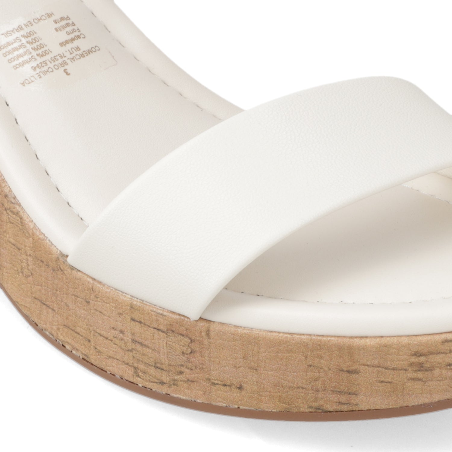 Sandalia Taco Ancho Medio Blanco OFF Moleca 34 / Blanco OFF