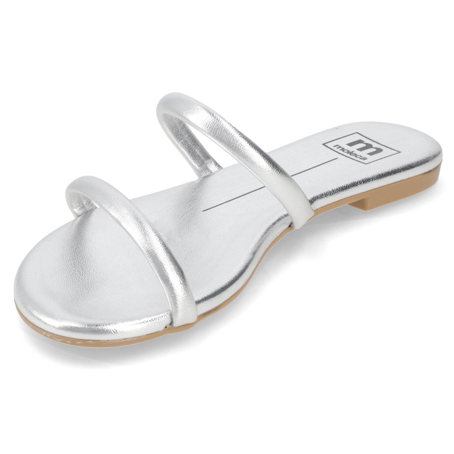 Sandalia Plateado Moleca 35 / Plateado