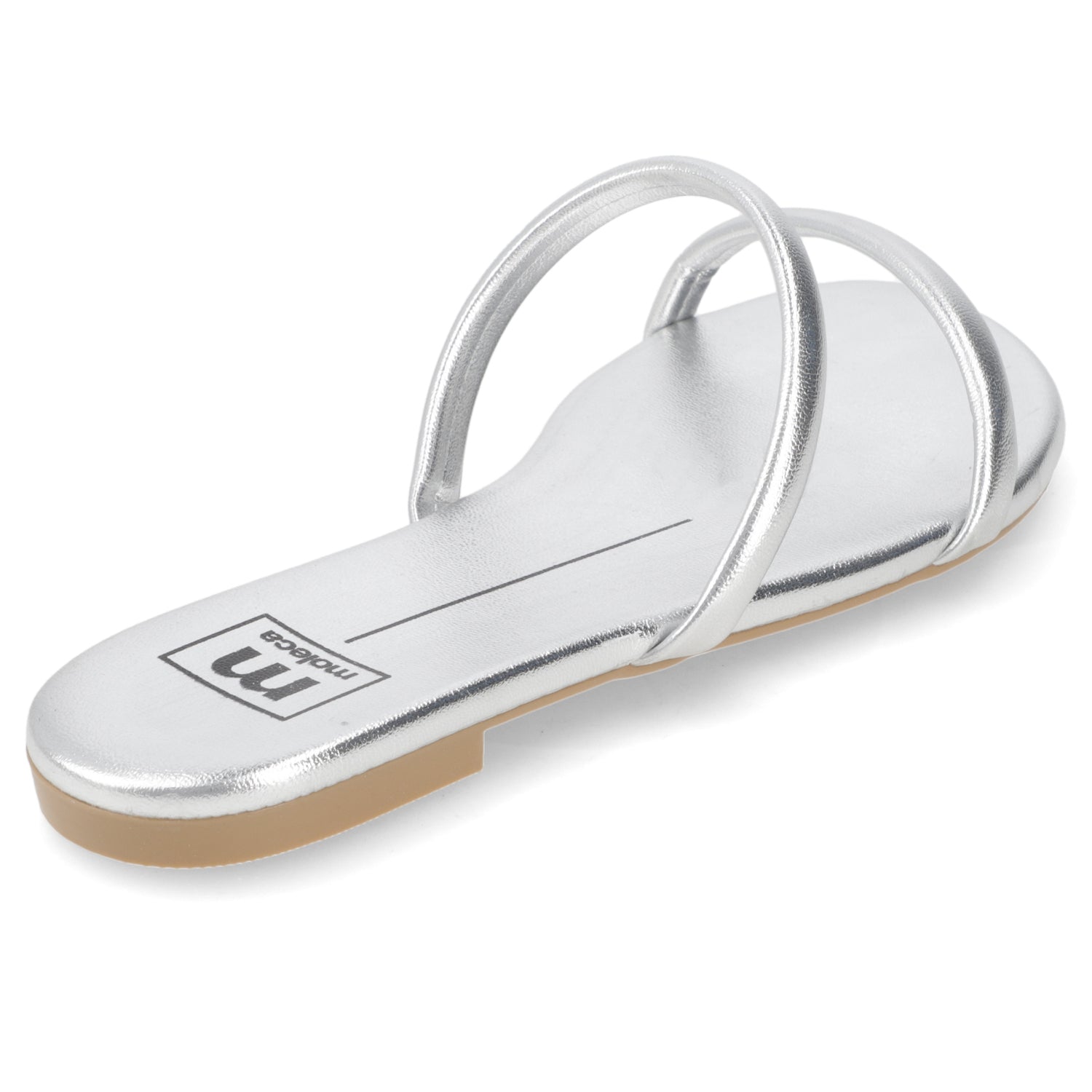 Sandalia Plateado Moleca 35 / Plateado