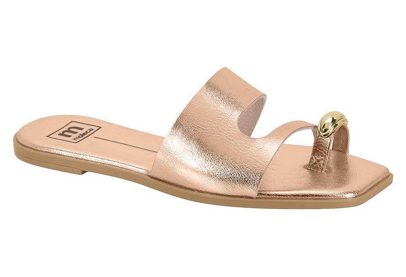 Sandalia Plana Mujer Anillo al Dedo Rose Gold Moleca