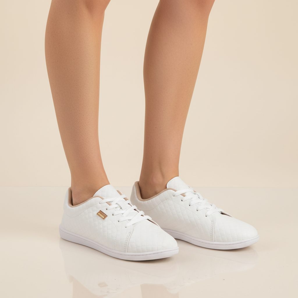 Zapatilla Casual Blanco Moleca 35 / Blanco