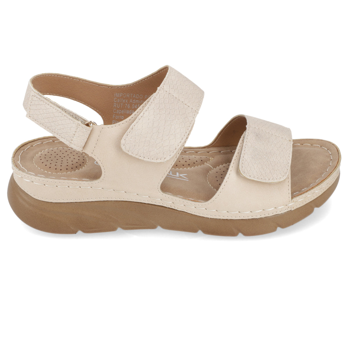 Sandalia Plana Beige New Walk