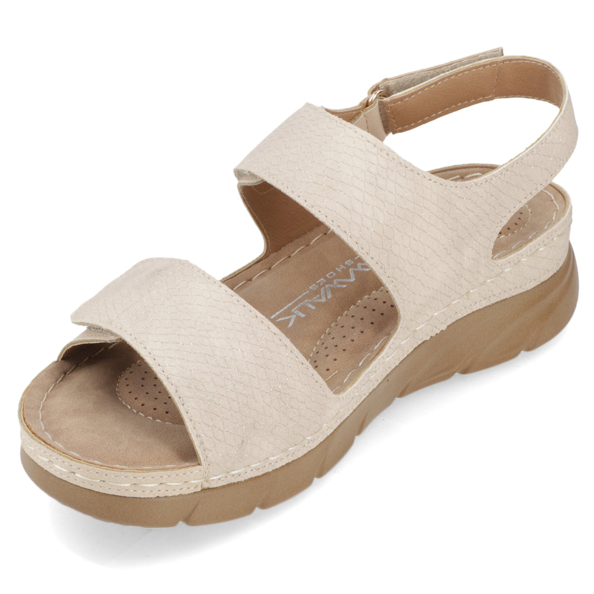 Sandalia Plana Beige New Walk