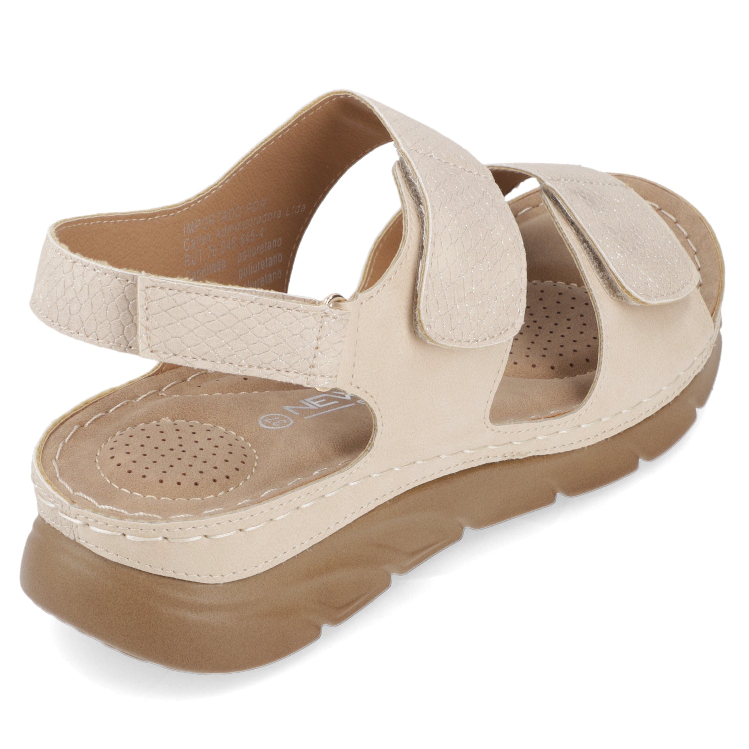 Sandalia Plana Beige New Walk