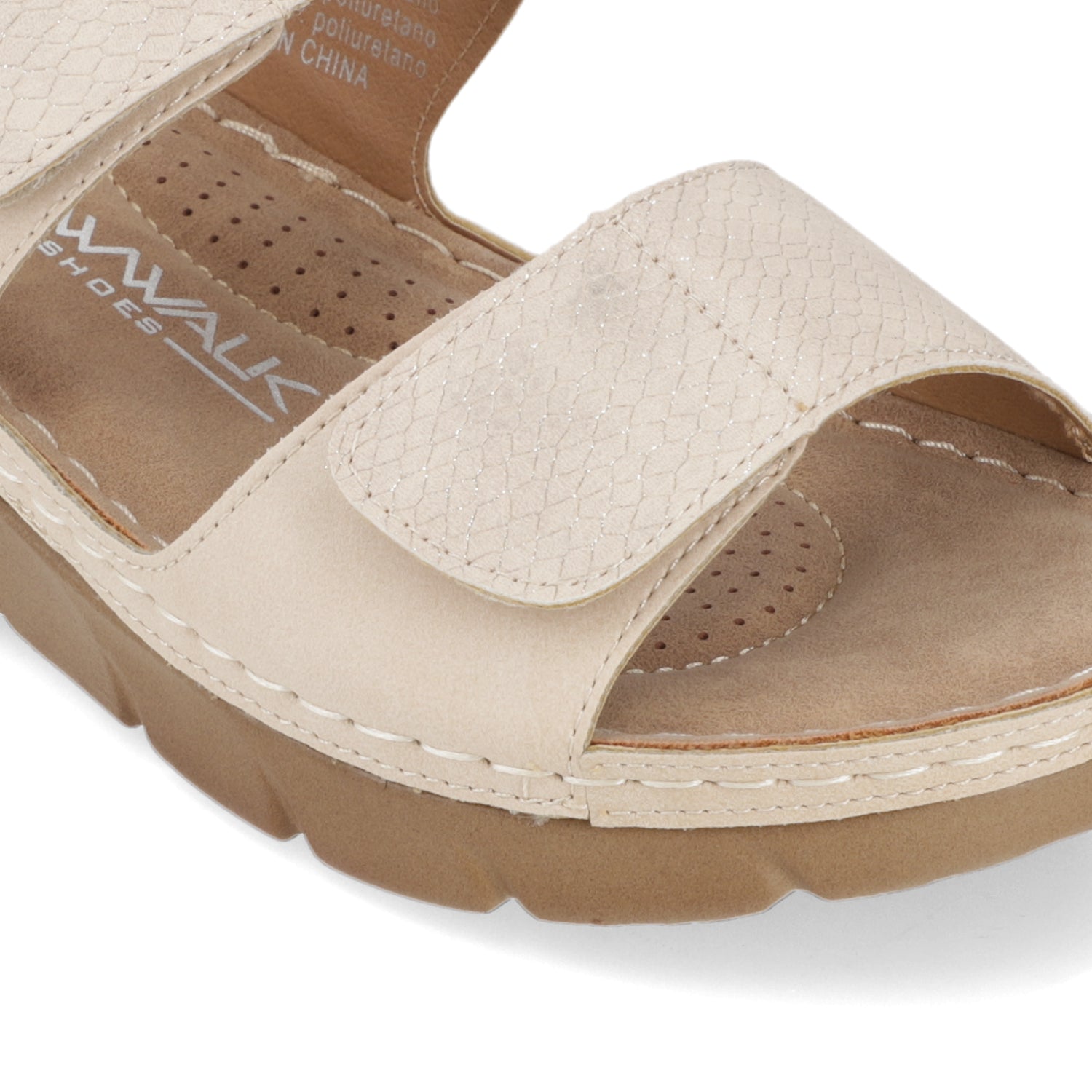 Sandalia Plana Beige New Walk