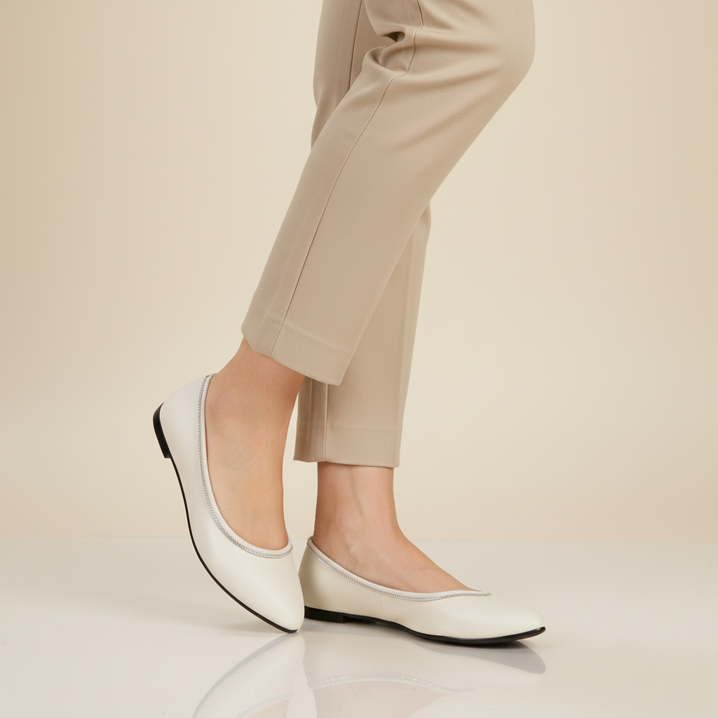 Ballerina Mujer Moleca Crema