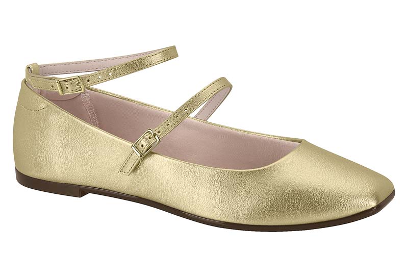 Ballerina Moleca Metalizado Dorado 34
