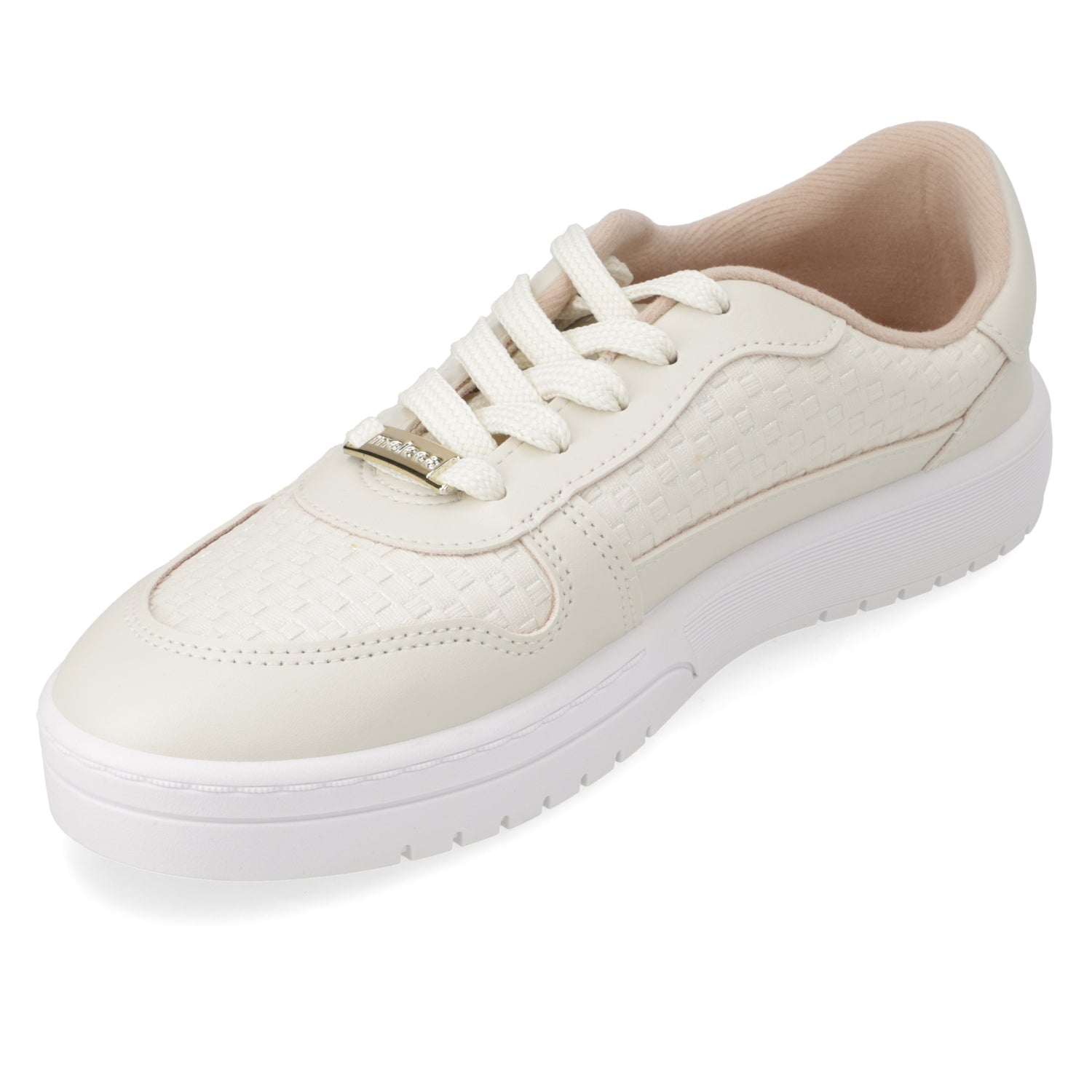 Zapatilla Casual Eco Cuero Moleca Blanco 35 / Blanco
