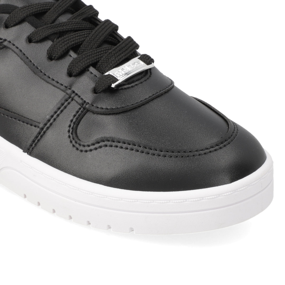 Zapatilla Casual Eco Cuero Moleca Negro 35 / Negro