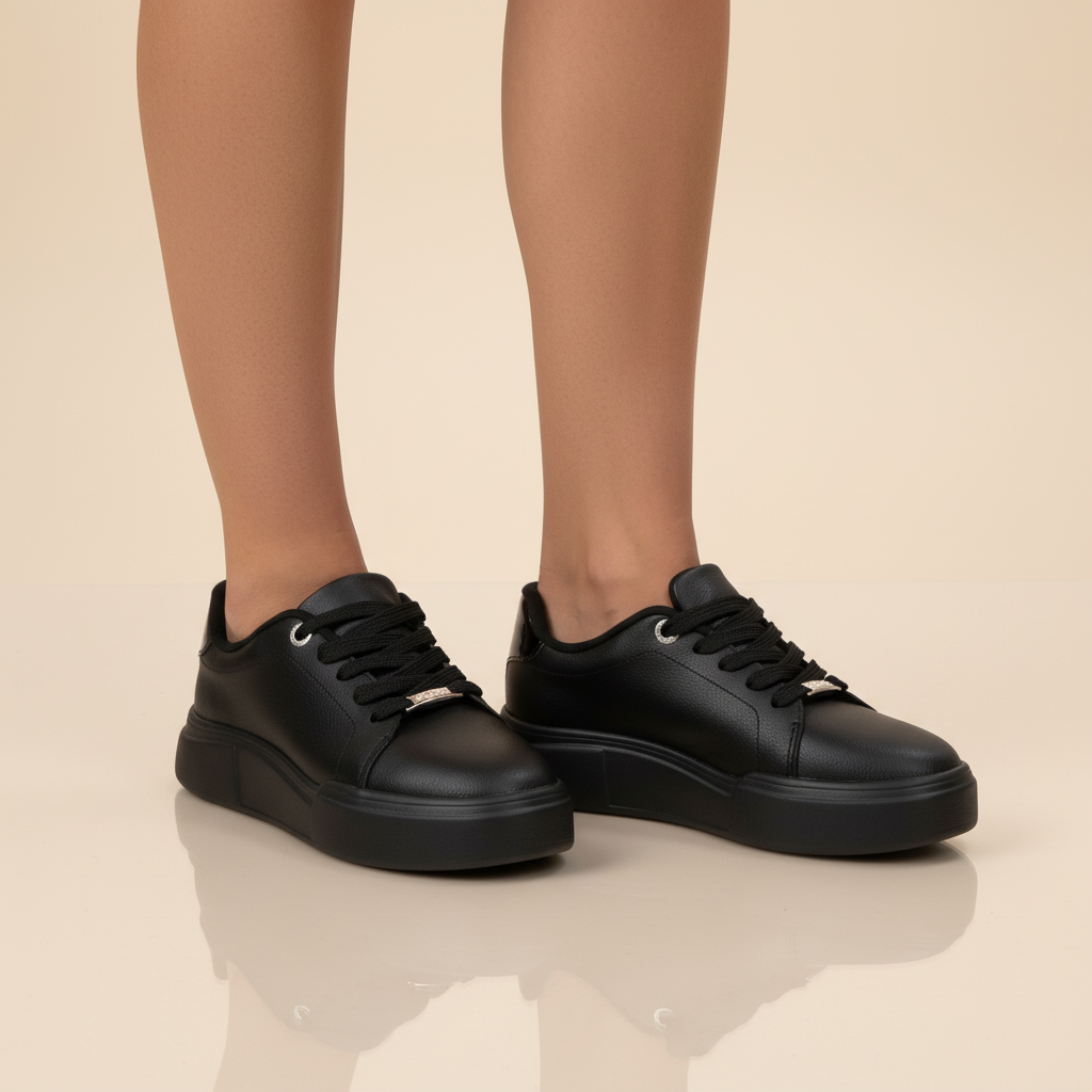 Zapatillas Casuales Negro Moleca 35 / Negro