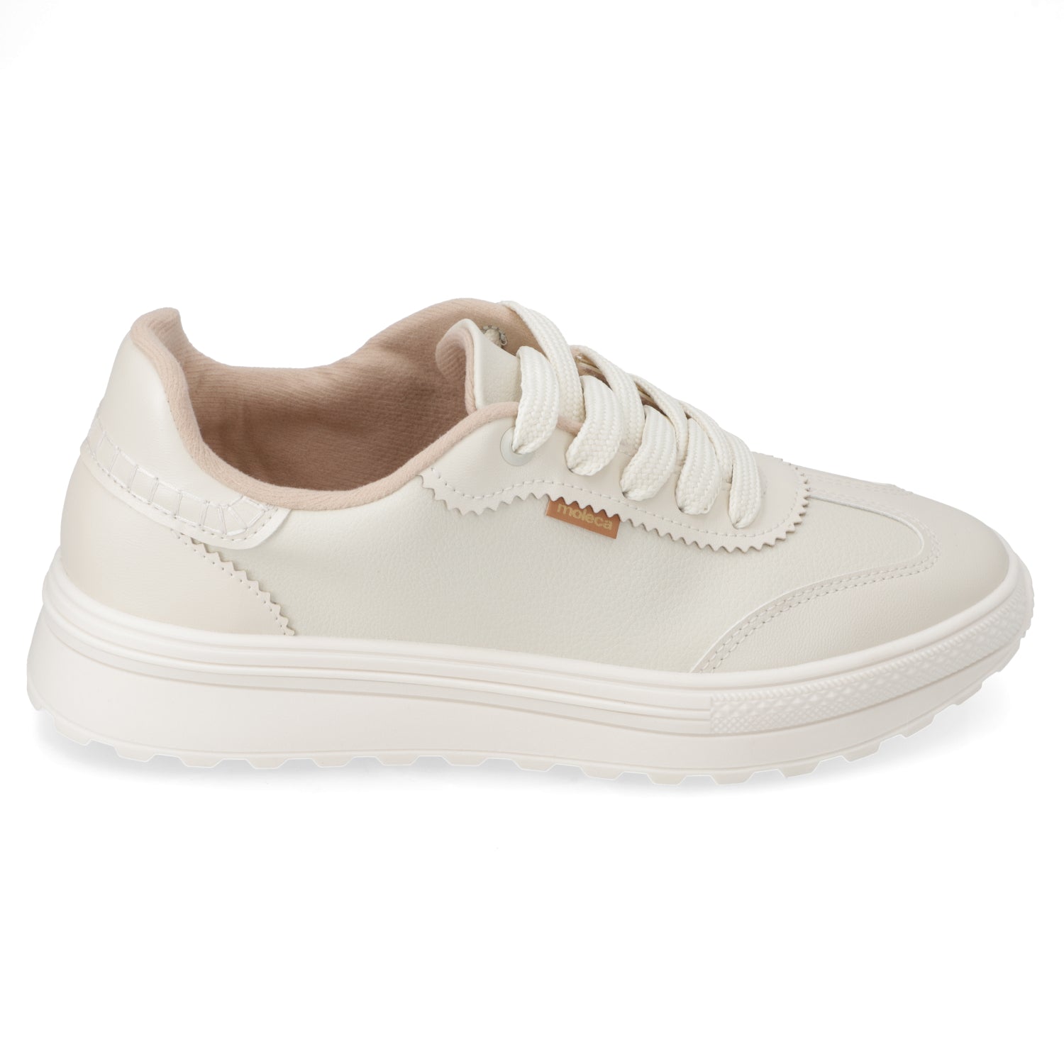Zapatilla Casual Blanco Moleca 35 / Blanco