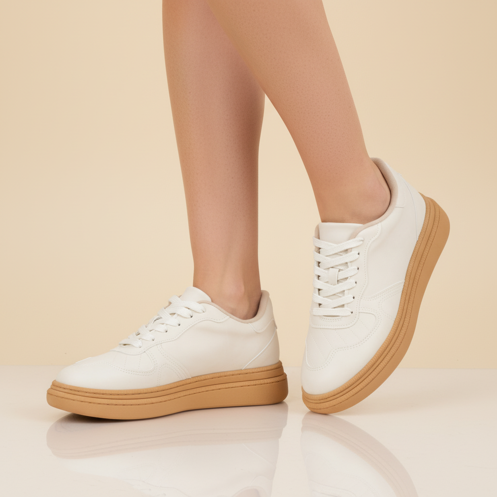 Zapatillas Casuales Blanco Moleca 35 / Blanco