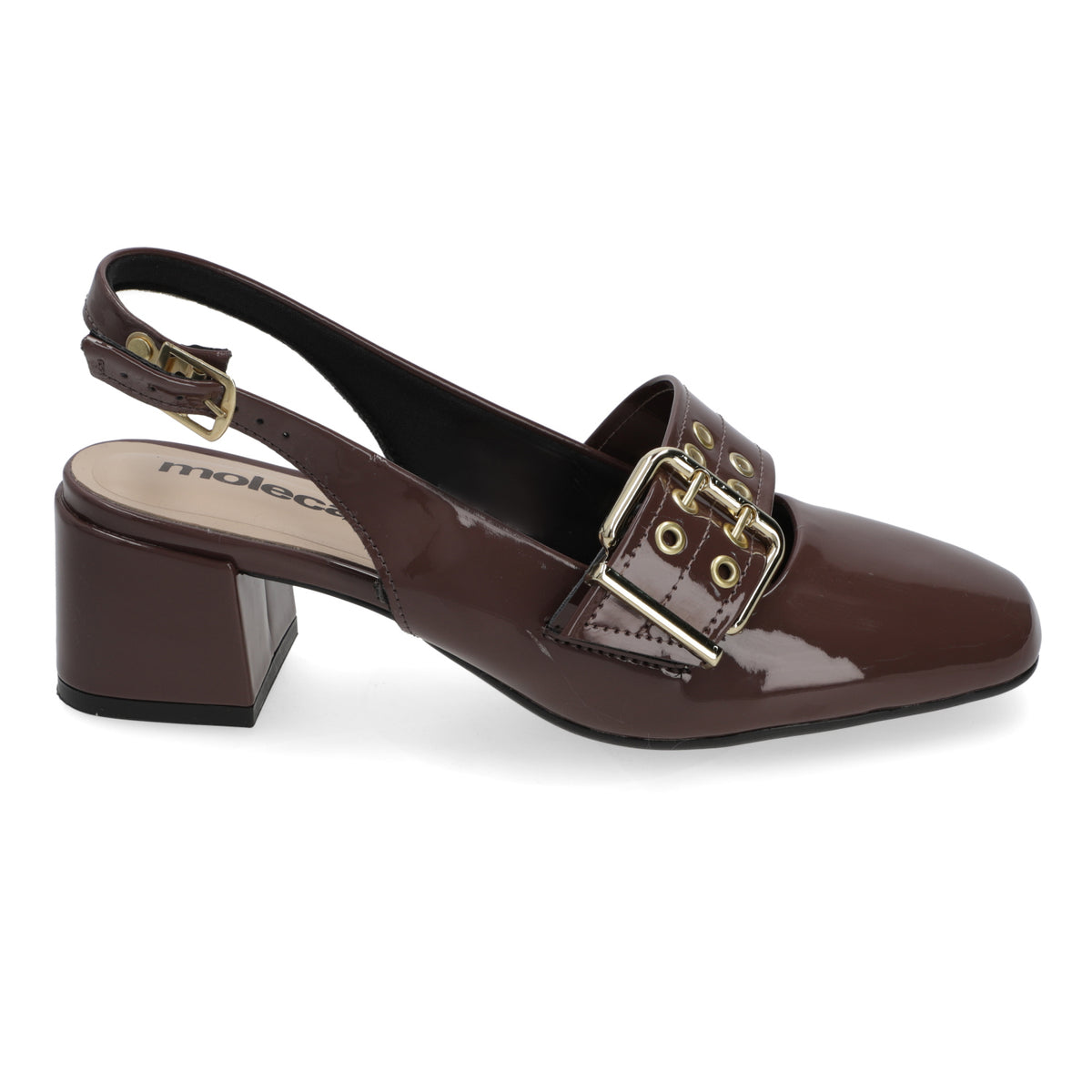 Taco Ancho 5 cm Chocolate Moleca 35 / Chocolate