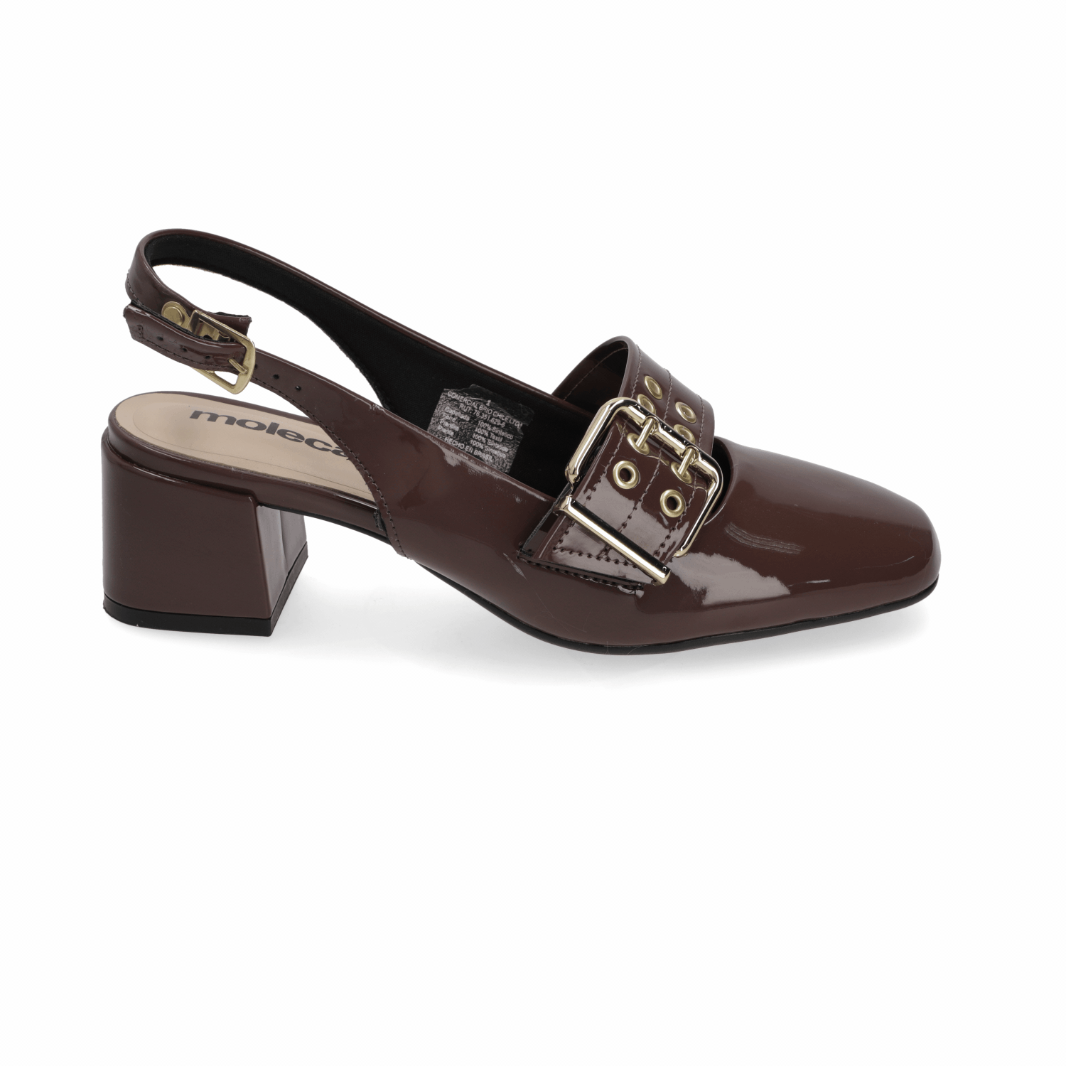 Taco Ancho 5 cm Chocolate Moleca 35 / Chocolate