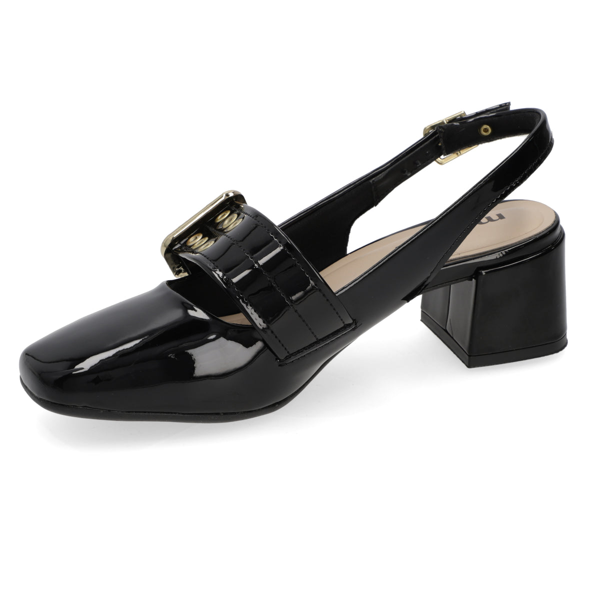 Taco Ancho 5 cm Negro Moleca 35 / Negro