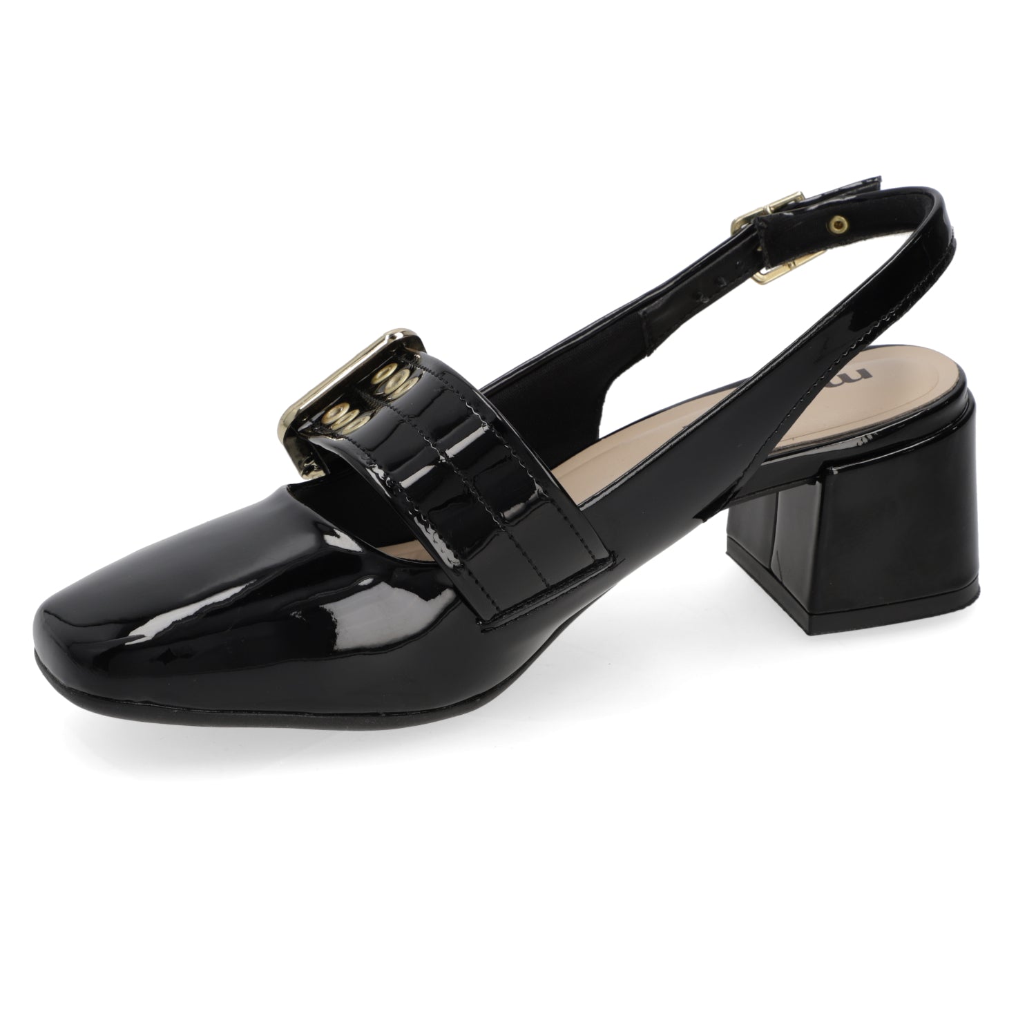 Taco Ancho 5 cm Negro Moleca 35 / Negro