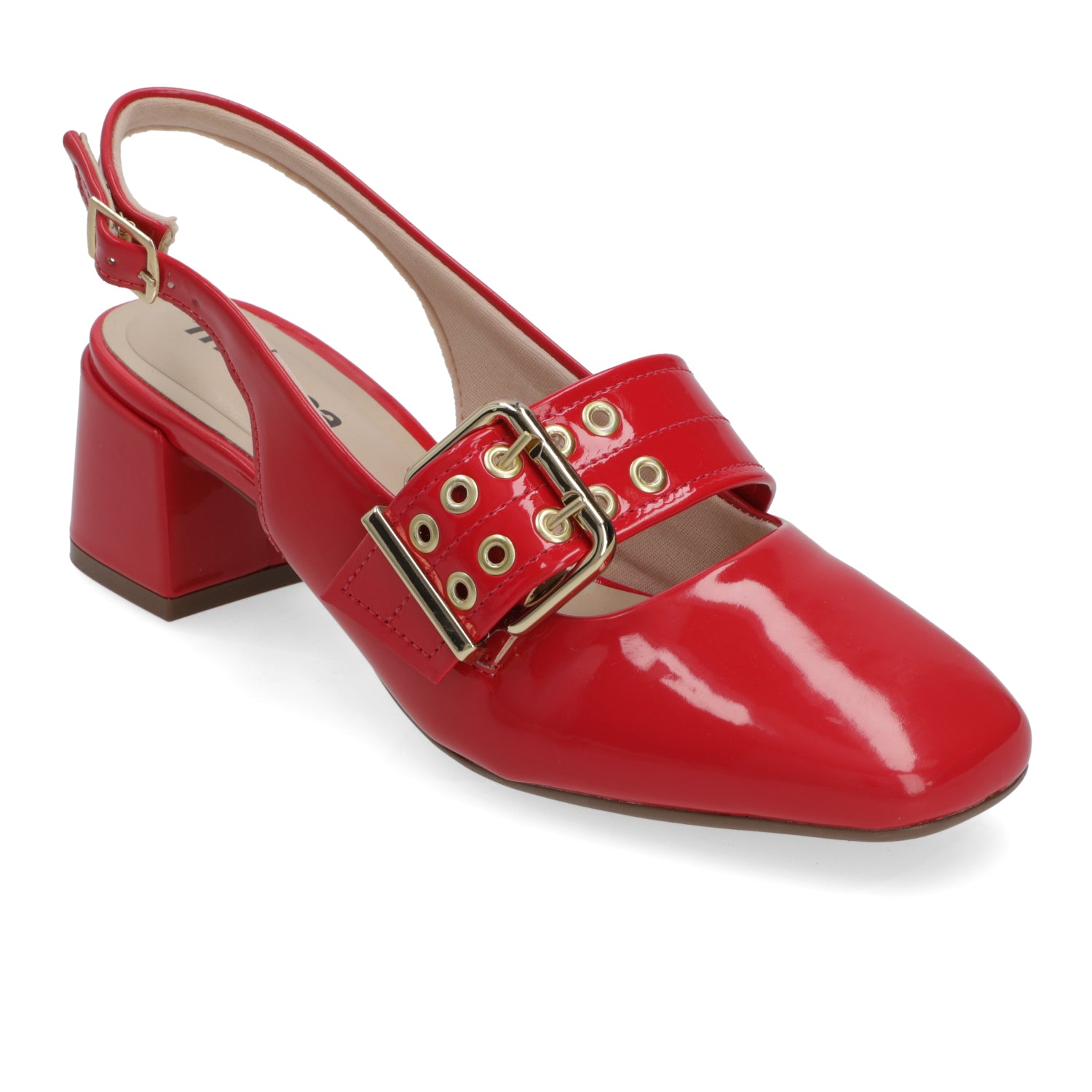 Taco Ancho 5 cm Rojo Moleca 35 / Rojo