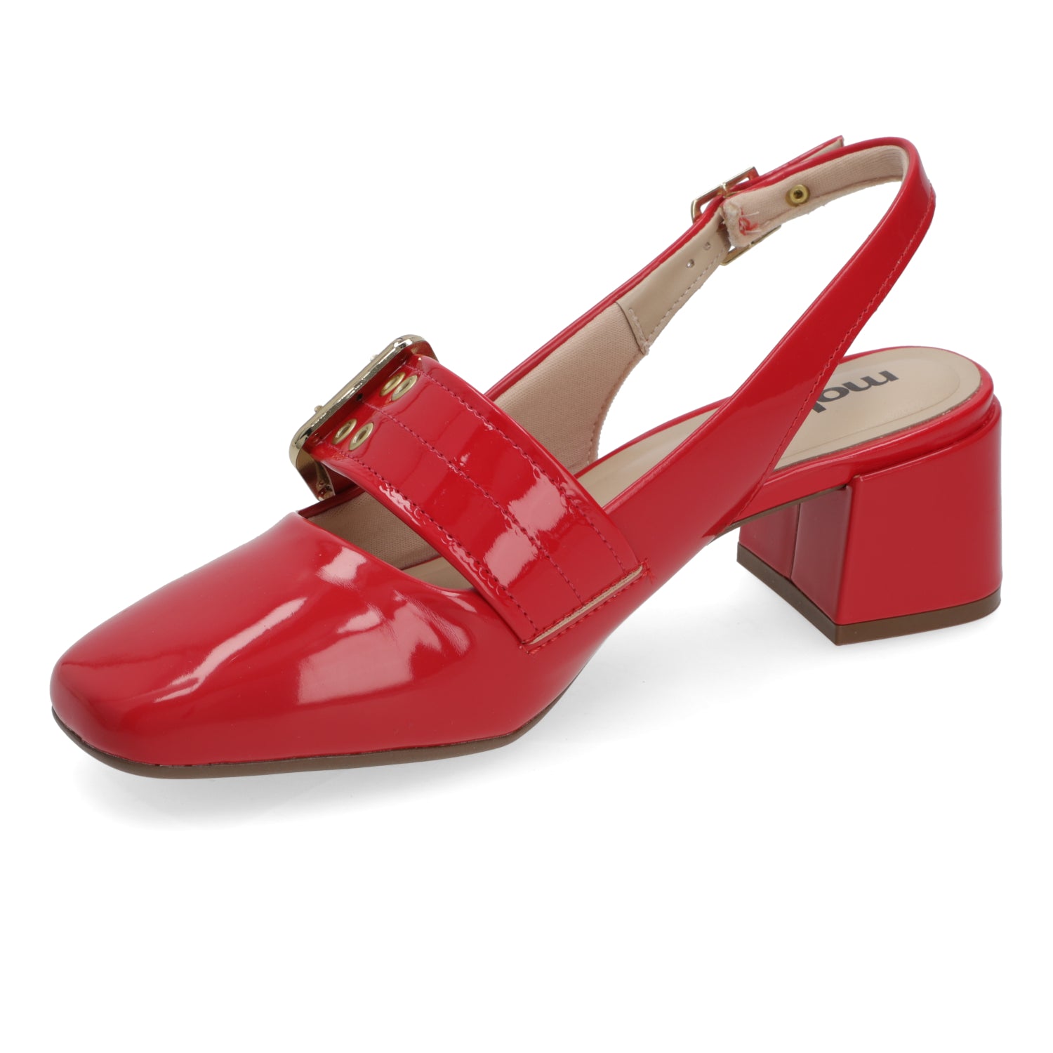 Taco Ancho 5 cm Rojo Moleca 35 / Rojo