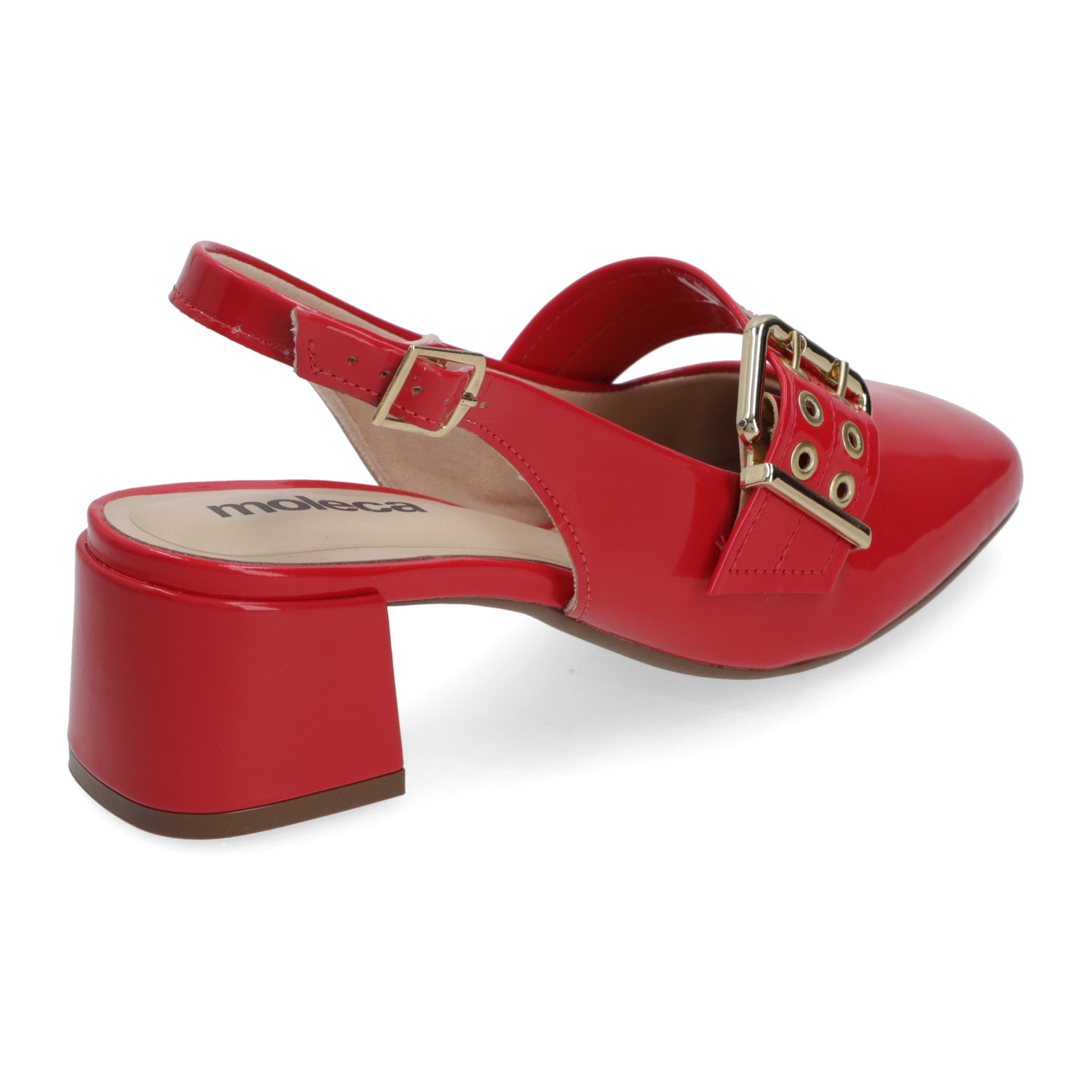 Taco Ancho 5 cm Rojo Moleca 35 / Rojo