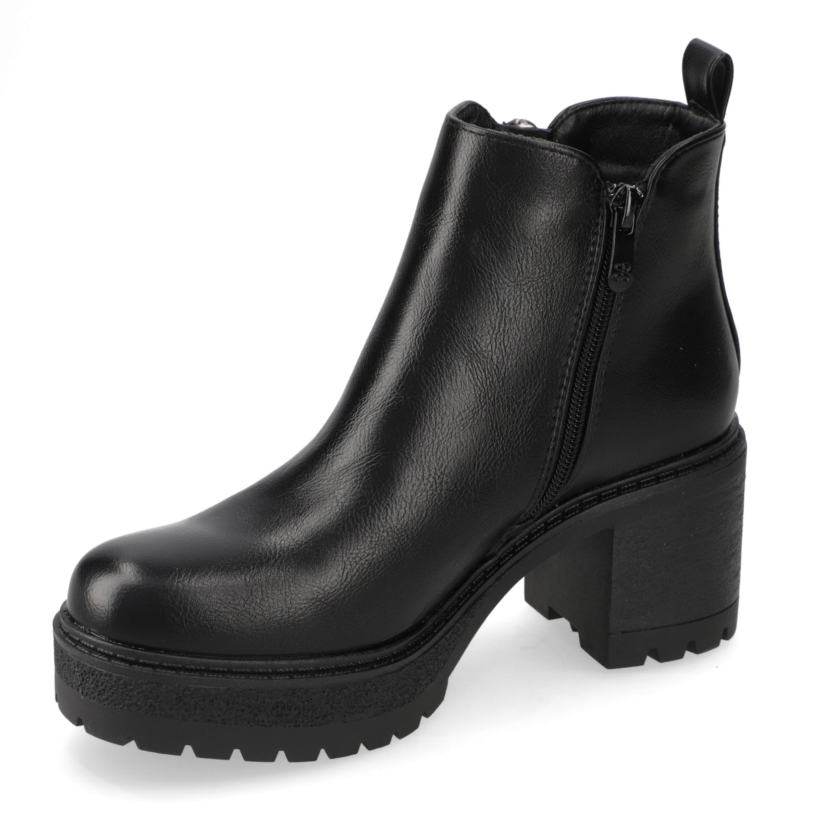 Botin Taco Ancho 7 cm Negro Agua de Coco 35 / Negro