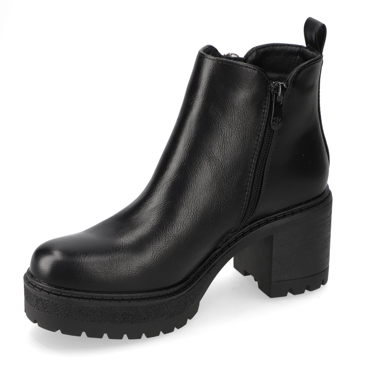 Botin Taco Ancho 7 cm Negro Agua de Coco 35 / Negro