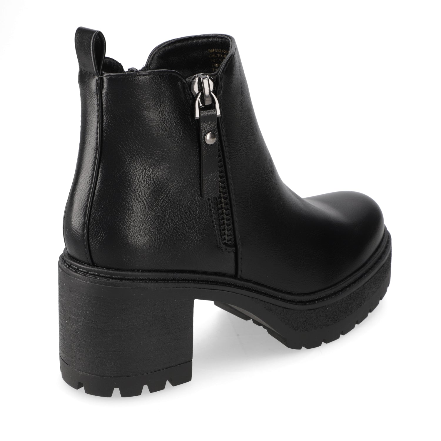 Botin Taco Ancho 7 cm Negro Agua de Coco 35 / Negro