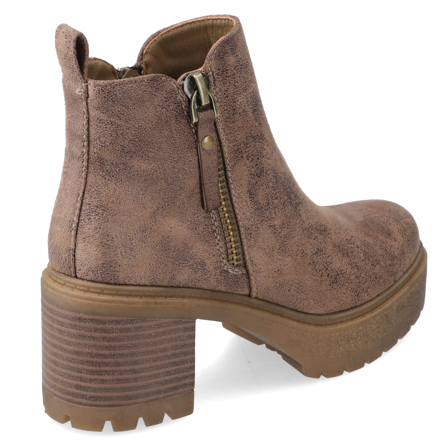 Botin Taco Ancho 7 cm Taupe Agua de Coco 35 / Taupe