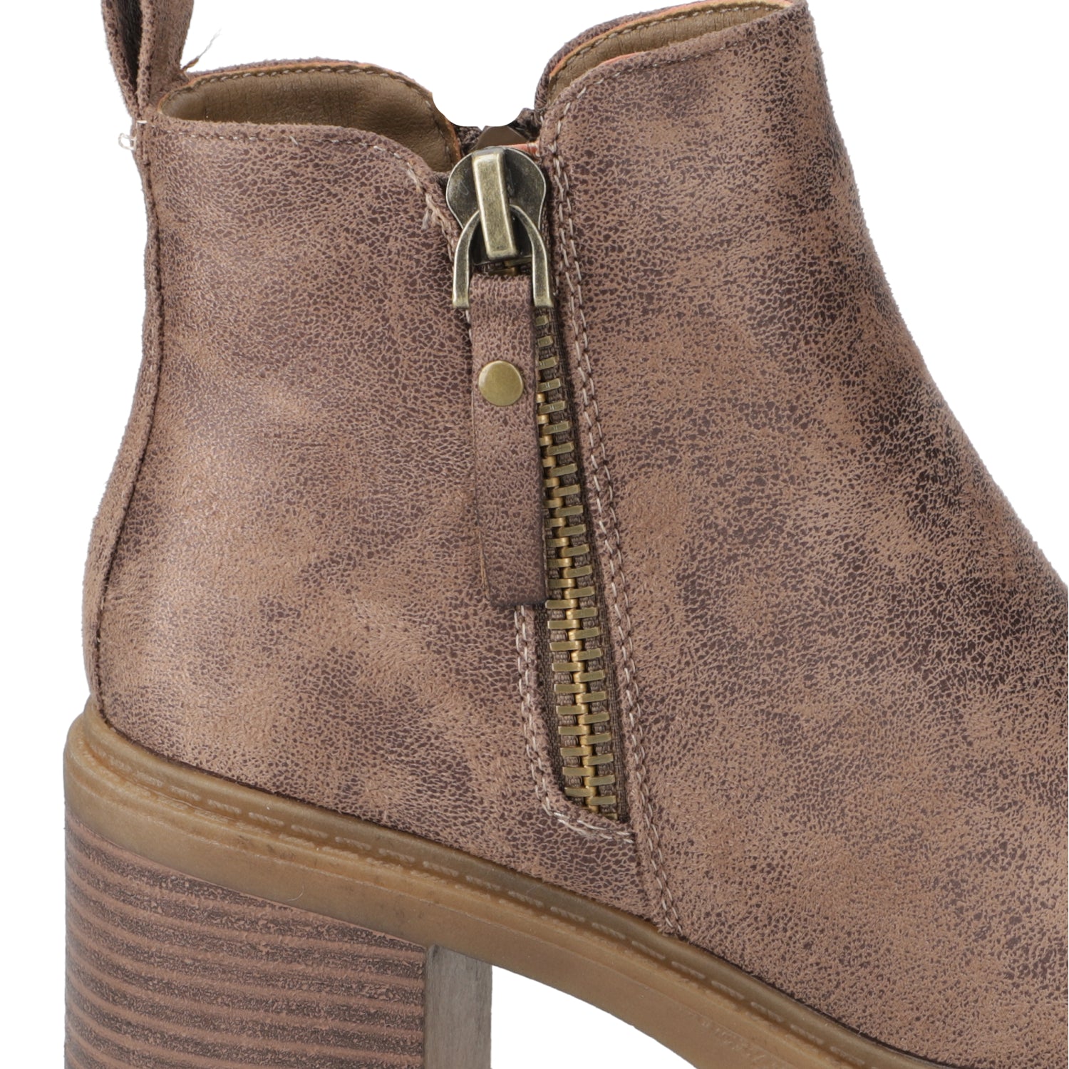 Botin Taco Ancho 7 cm Taupe Agua de Coco 35 / Taupe