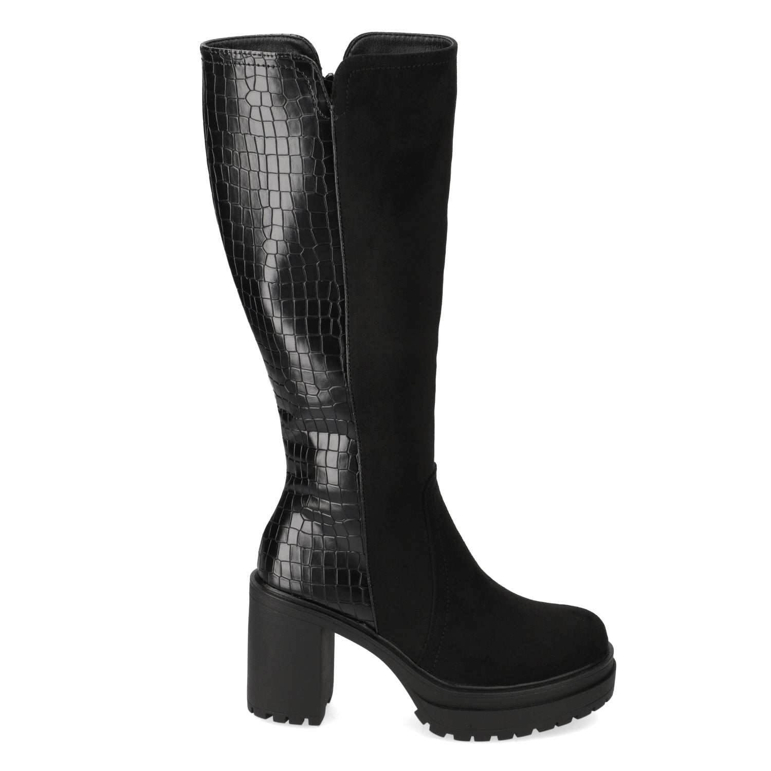 Bota Taco Ancho 10 cm Negro Agua de Coco 35 / Negro