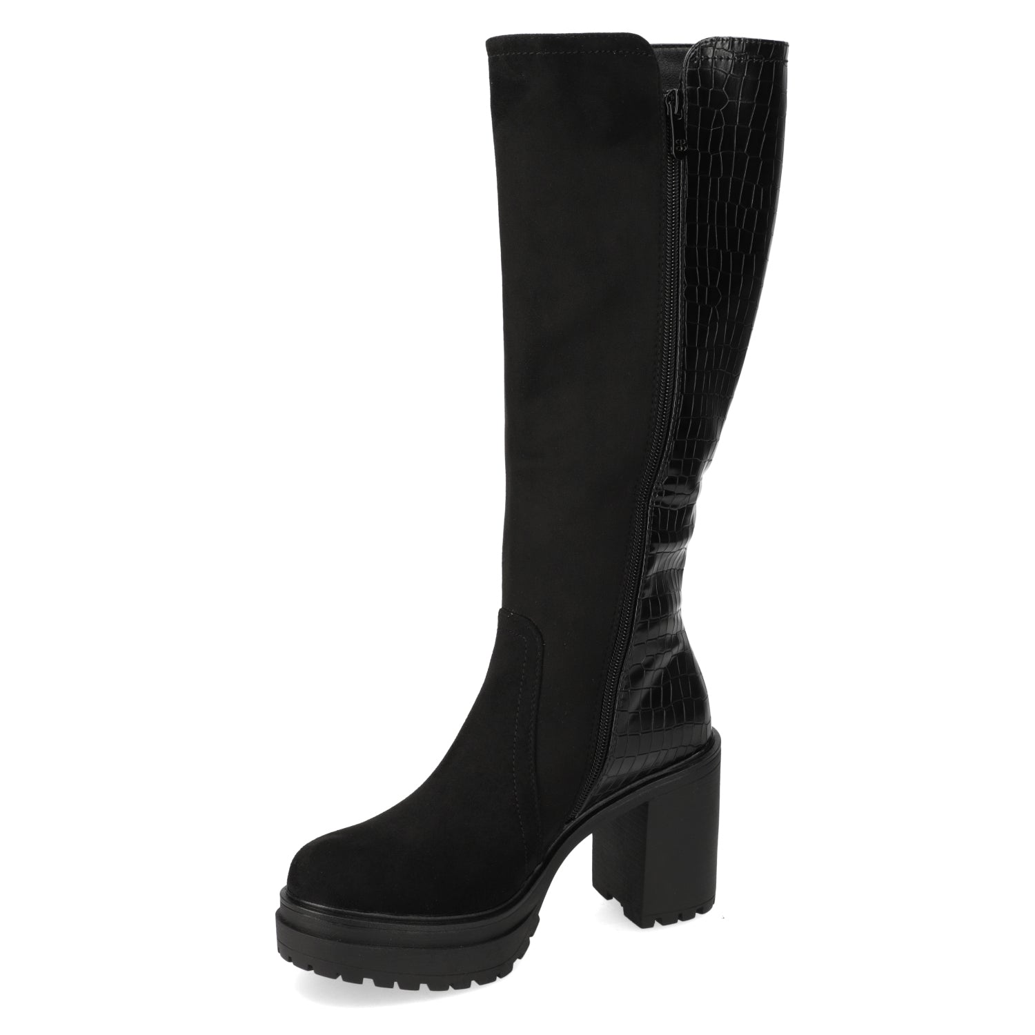 Bota Taco Ancho 10 cm Negro Agua de Coco 35 / Negro
